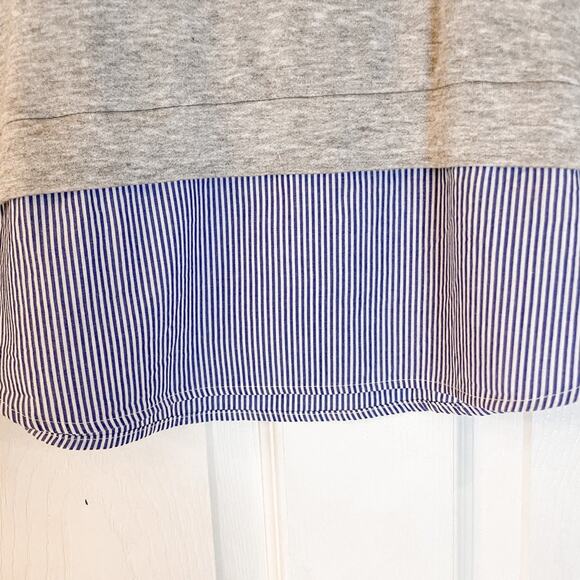 Gypsies & Moondust Gray and Blue Ruffle Sleeve Top, EUC, Size Small - Picture 3 of 9